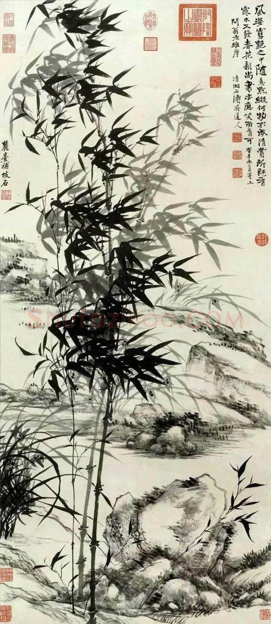石涛《竹石图》欣赏 | 书画文摘
