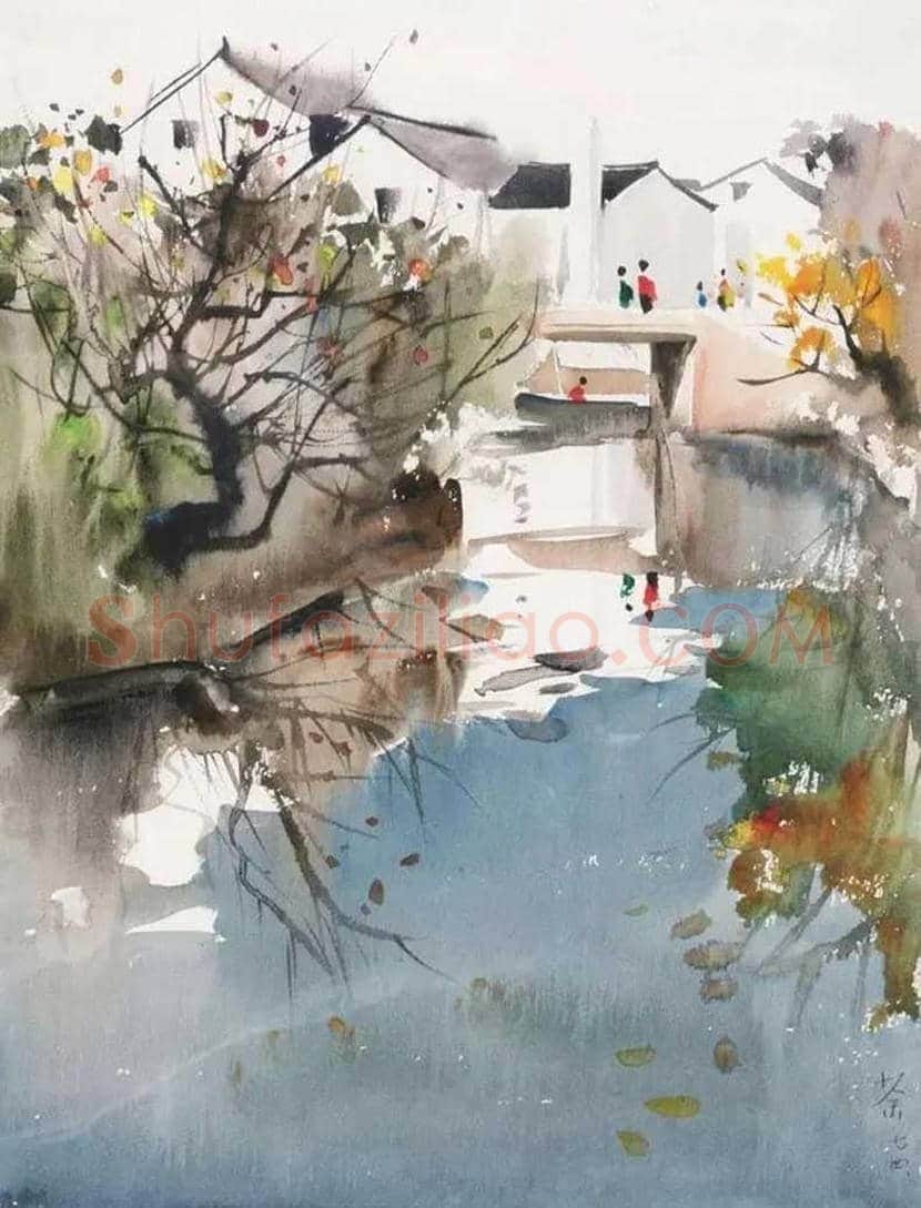 吴冠中水彩画作品欣赏 | 书画文摘