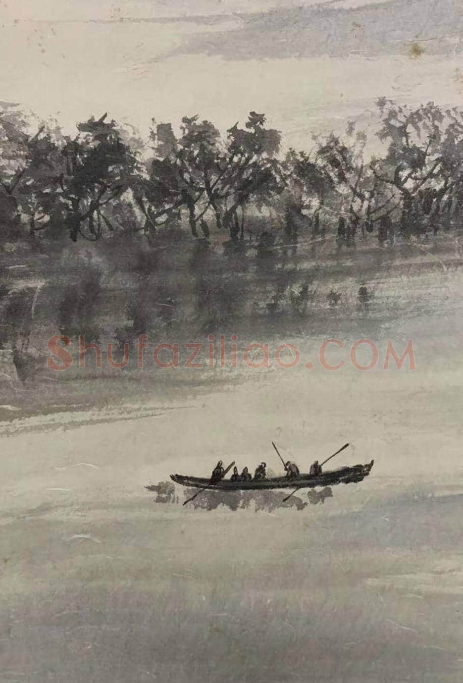 傅抱石山水画《蜀江图》,书画双绝 | 国画作品