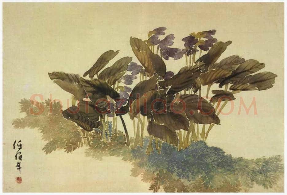 任伯年《花卉册页》欣赏 | 著名国画图片