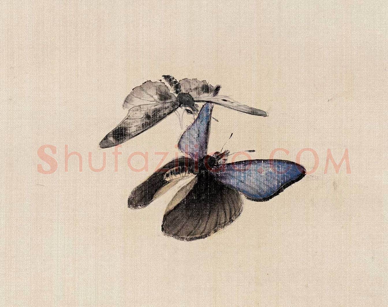 刘奎龄国画精品《花蝶葡萄图》 欣赏 | 书画文摘