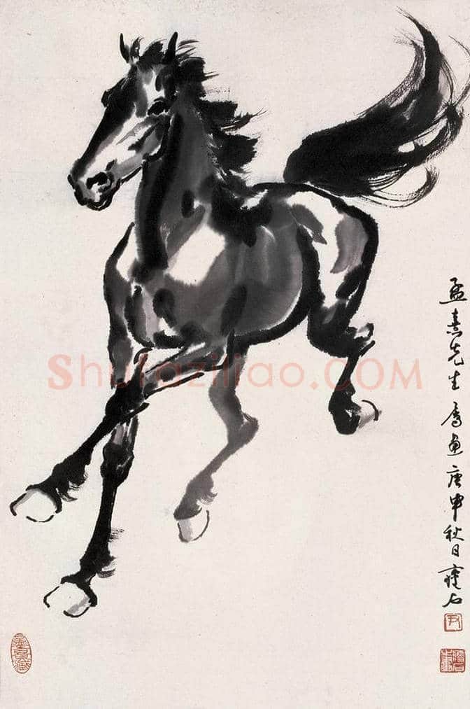 尹瘦石画马作品欣赏 | 书画资料