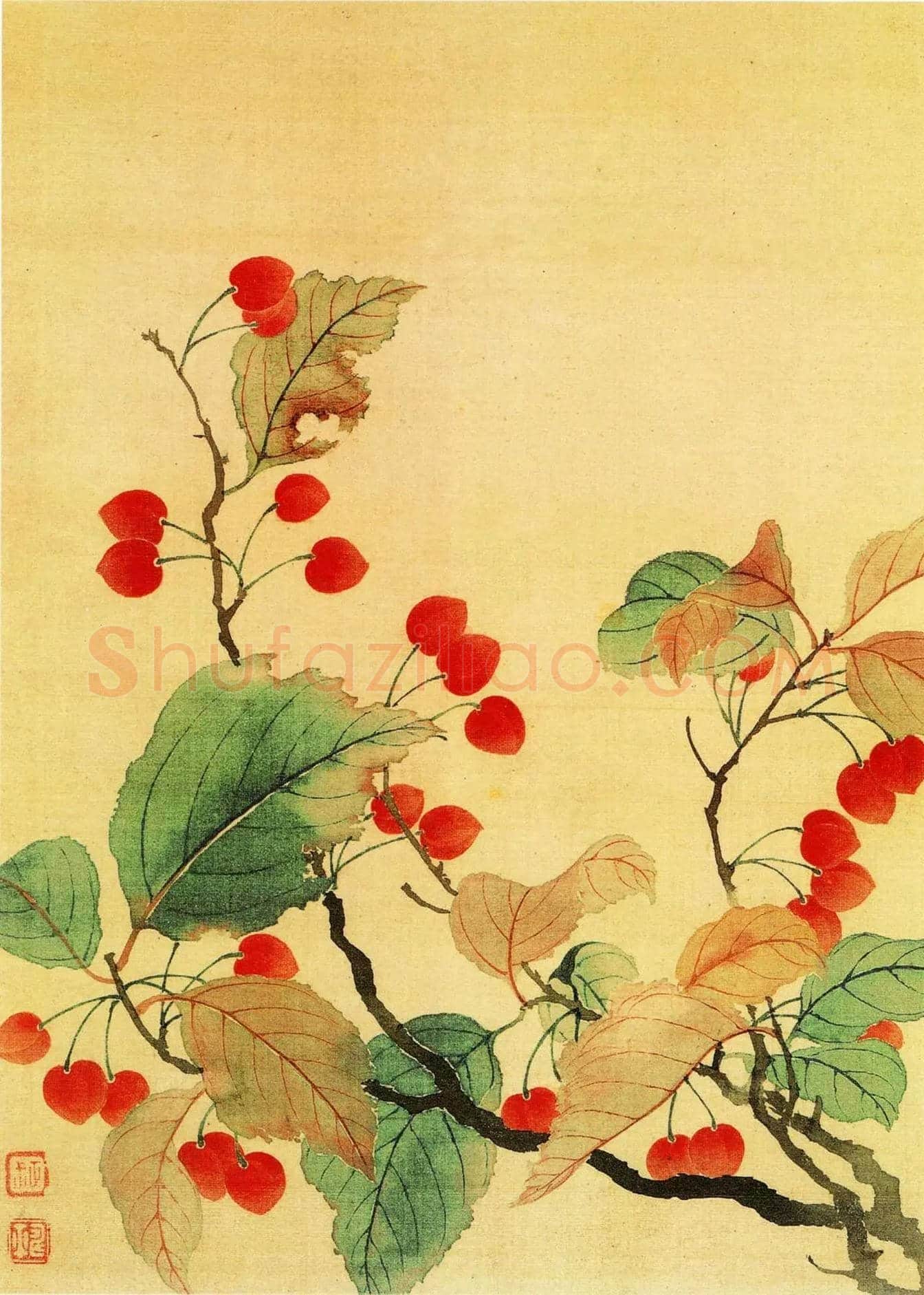 恽寿平《秋海棠图》欣赏 | 书画资料