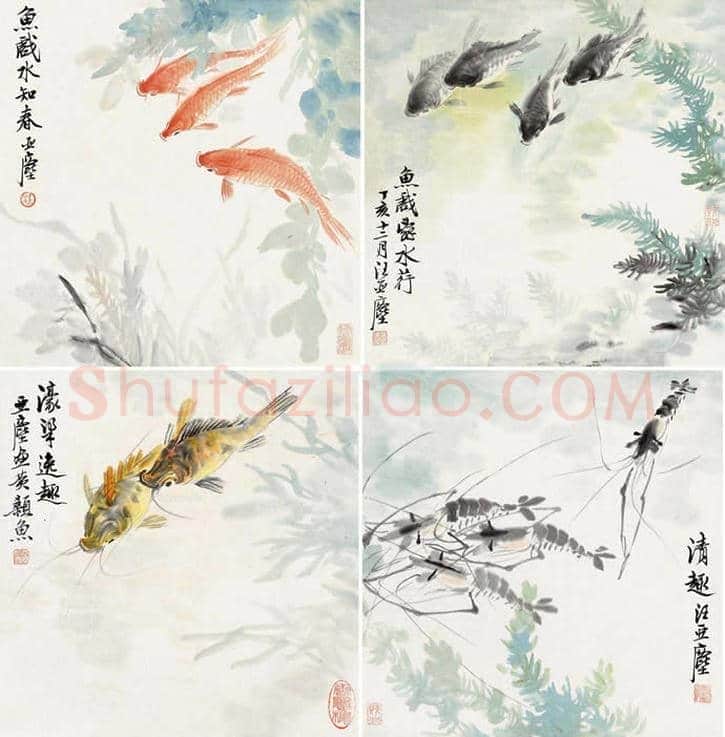 被市场低估的天才画家汪亚尘先生：金鱼作品欣赏 | 书画讲解