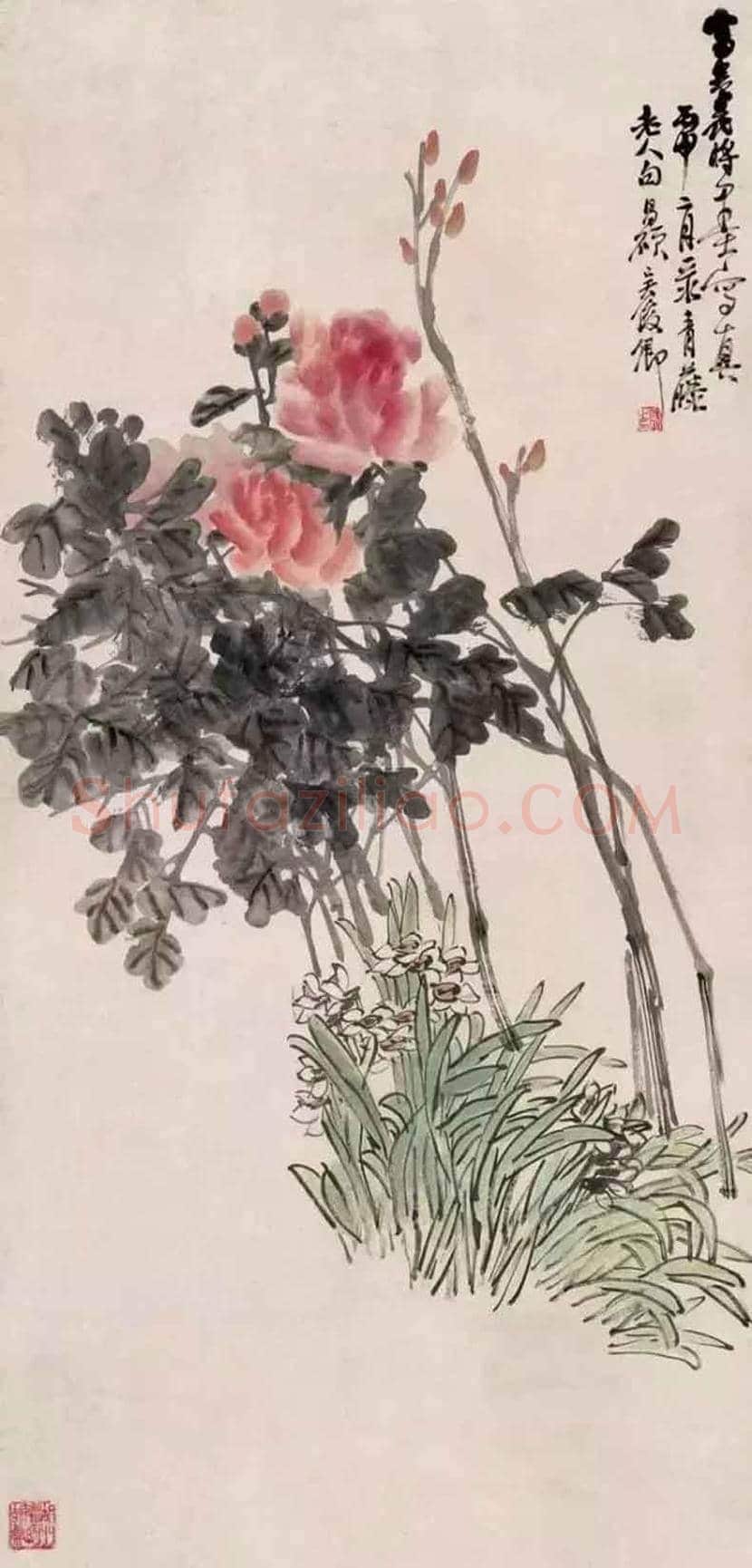 吴昌硕笔下的水仙，淡雅又清香四溢 | 书画科普