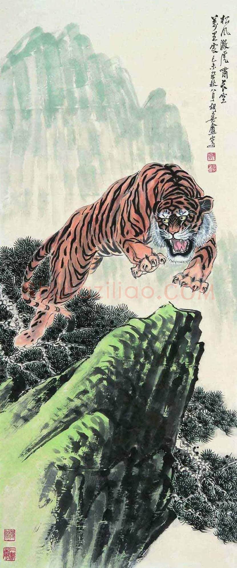胡爽庵画虎价格及欣赏 | 书画学堂
