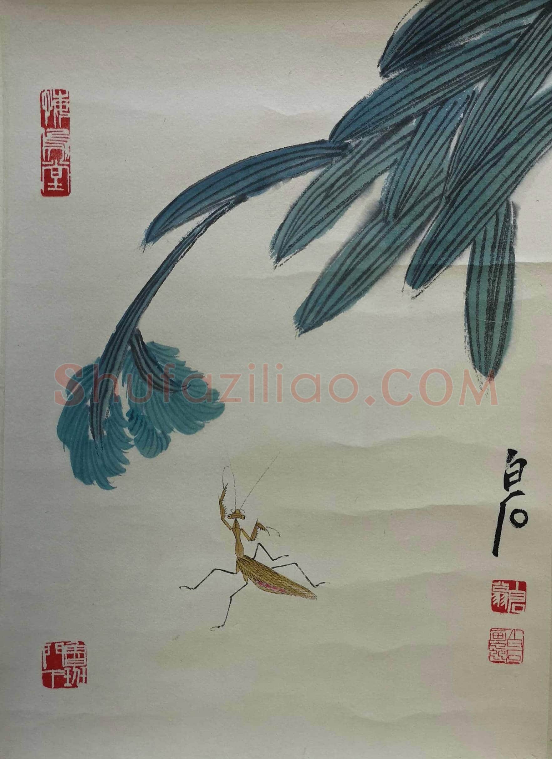 齐白石书画双挖四条屏，与贺孔才艺文交往的见证！ | 国画作品