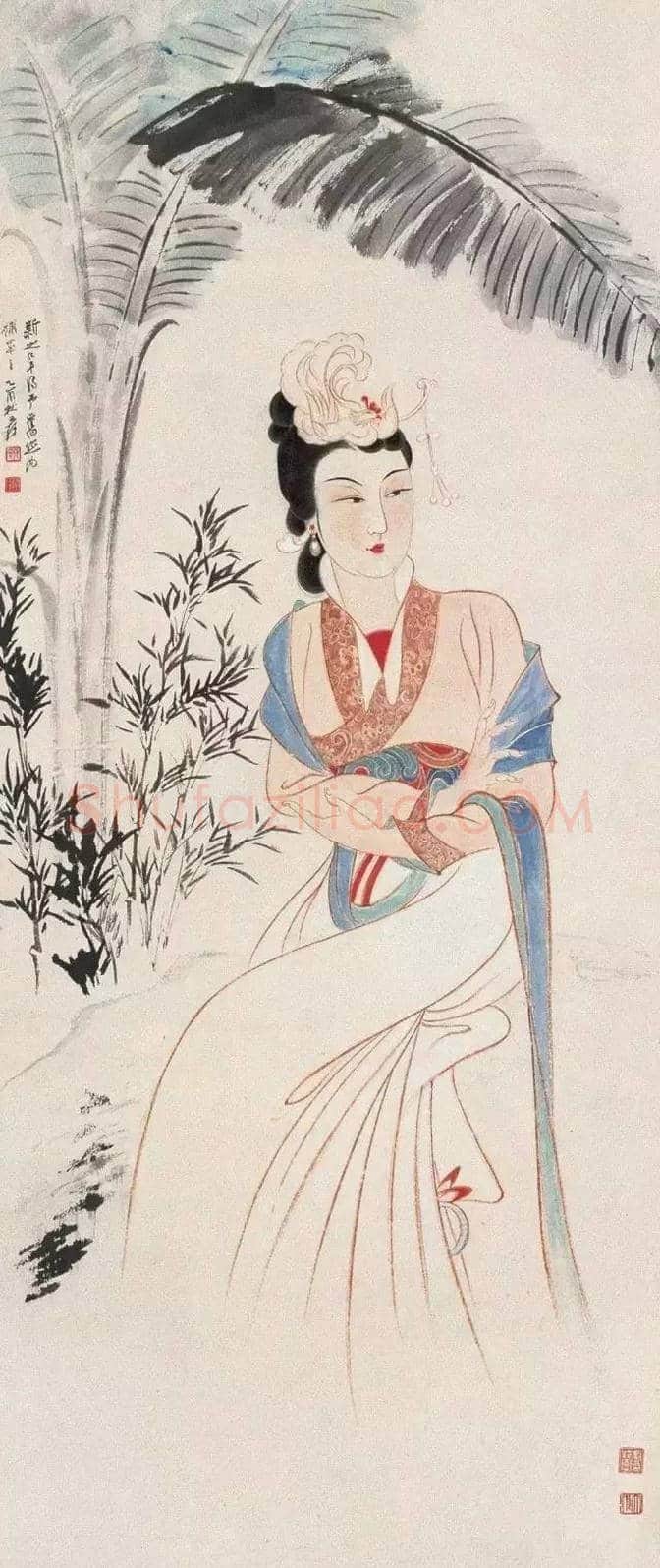 张大千笔下的高颜值美女 | 书画资料