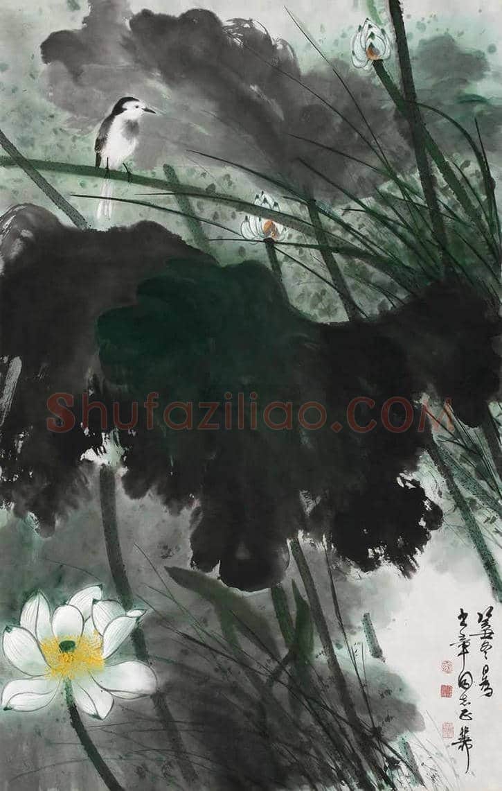 谢稚柳荷花作品欣赏及拍卖 | 书画文摘