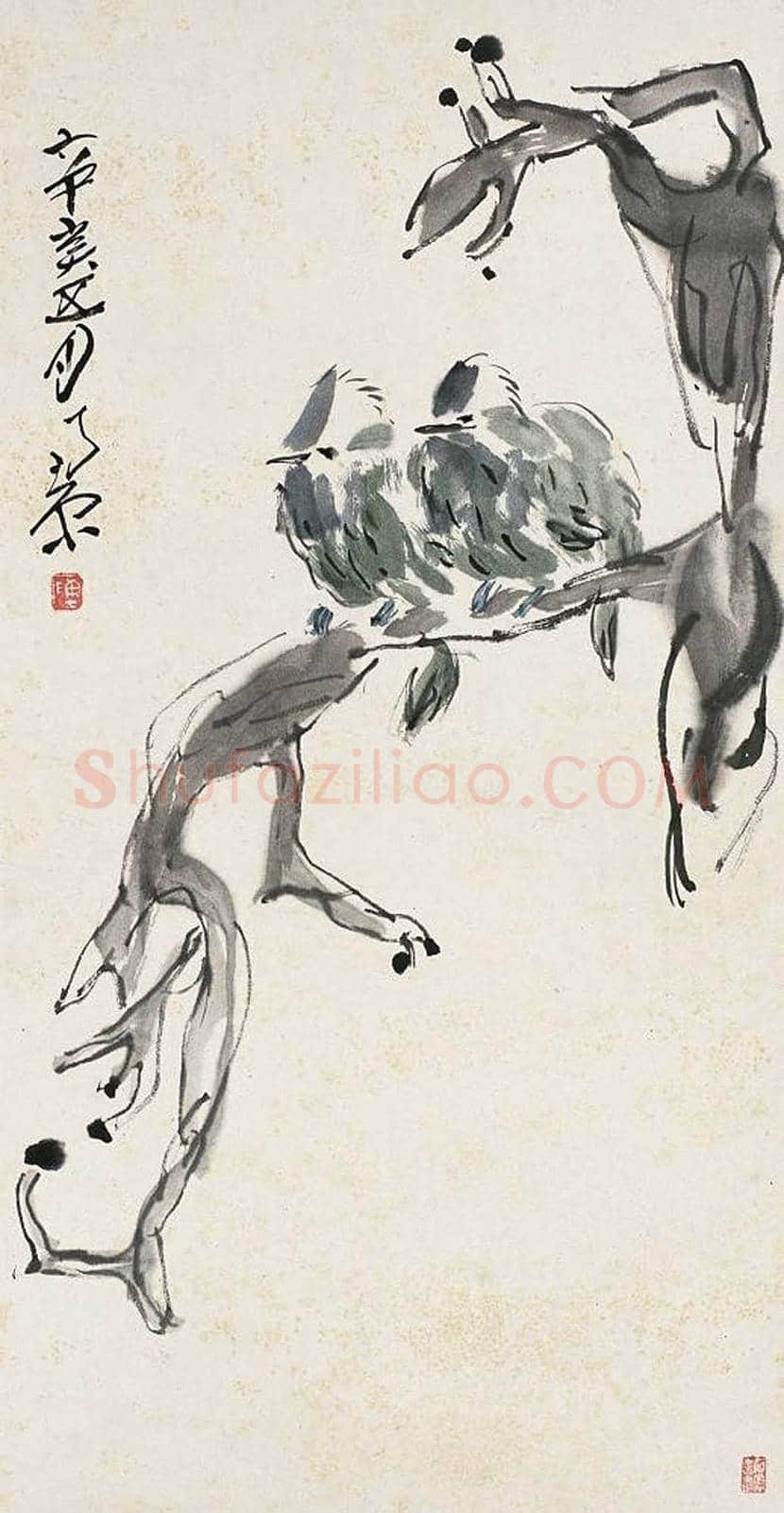 陈子庄花鸟画作品欣赏 | 书画学堂