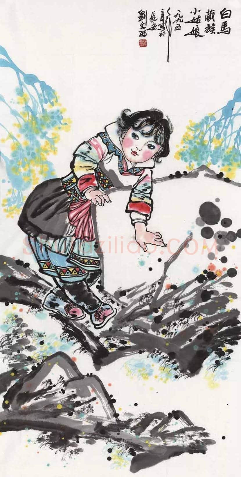 刘文西笔下的少女图赏及拍卖价格 | 书画科普