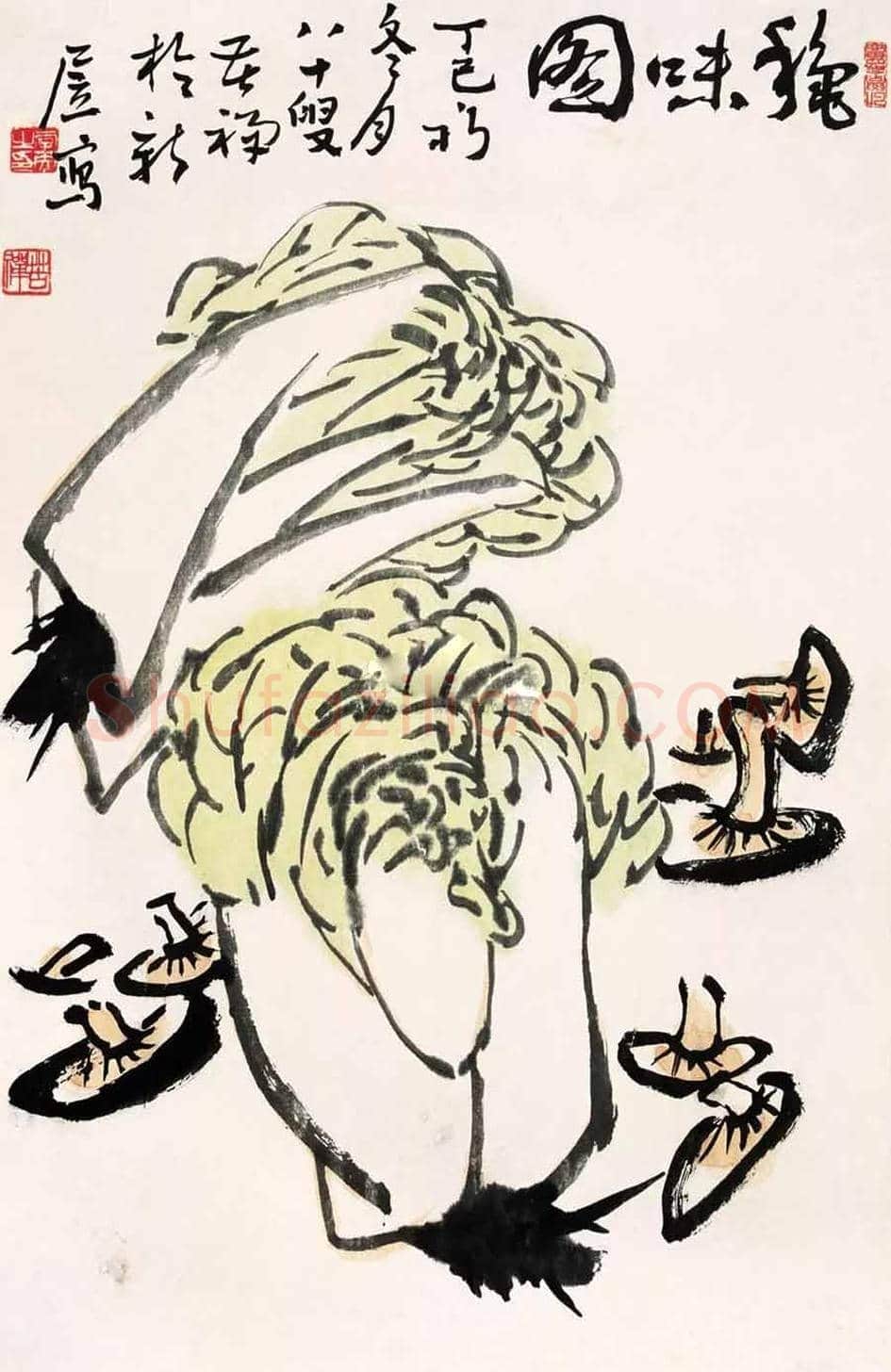 李苦禅大师笔下的白菜 | 书画科普