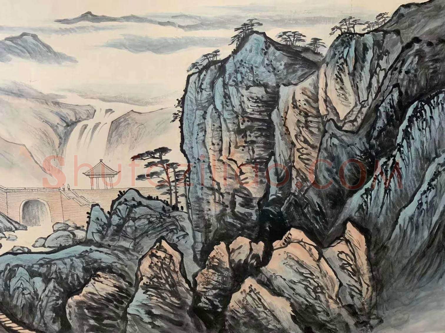 应野平丈二《奇峰耸秀图》,鼎盛之作 | 国画图片