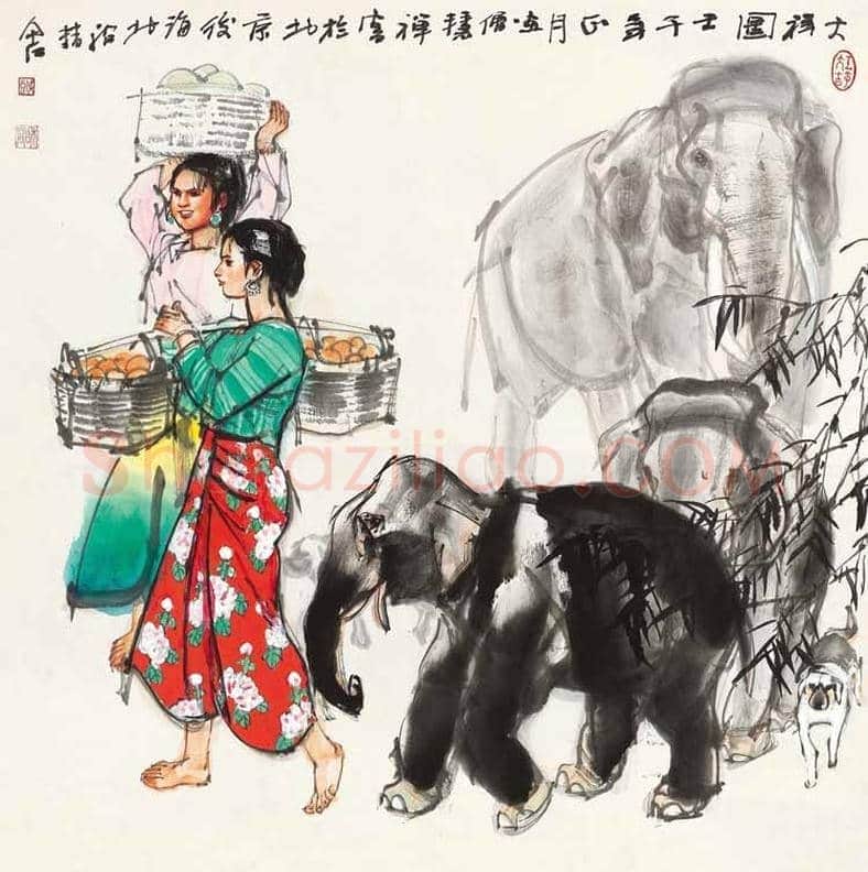 史国良画大象，吉祥如意 | 书画讲解