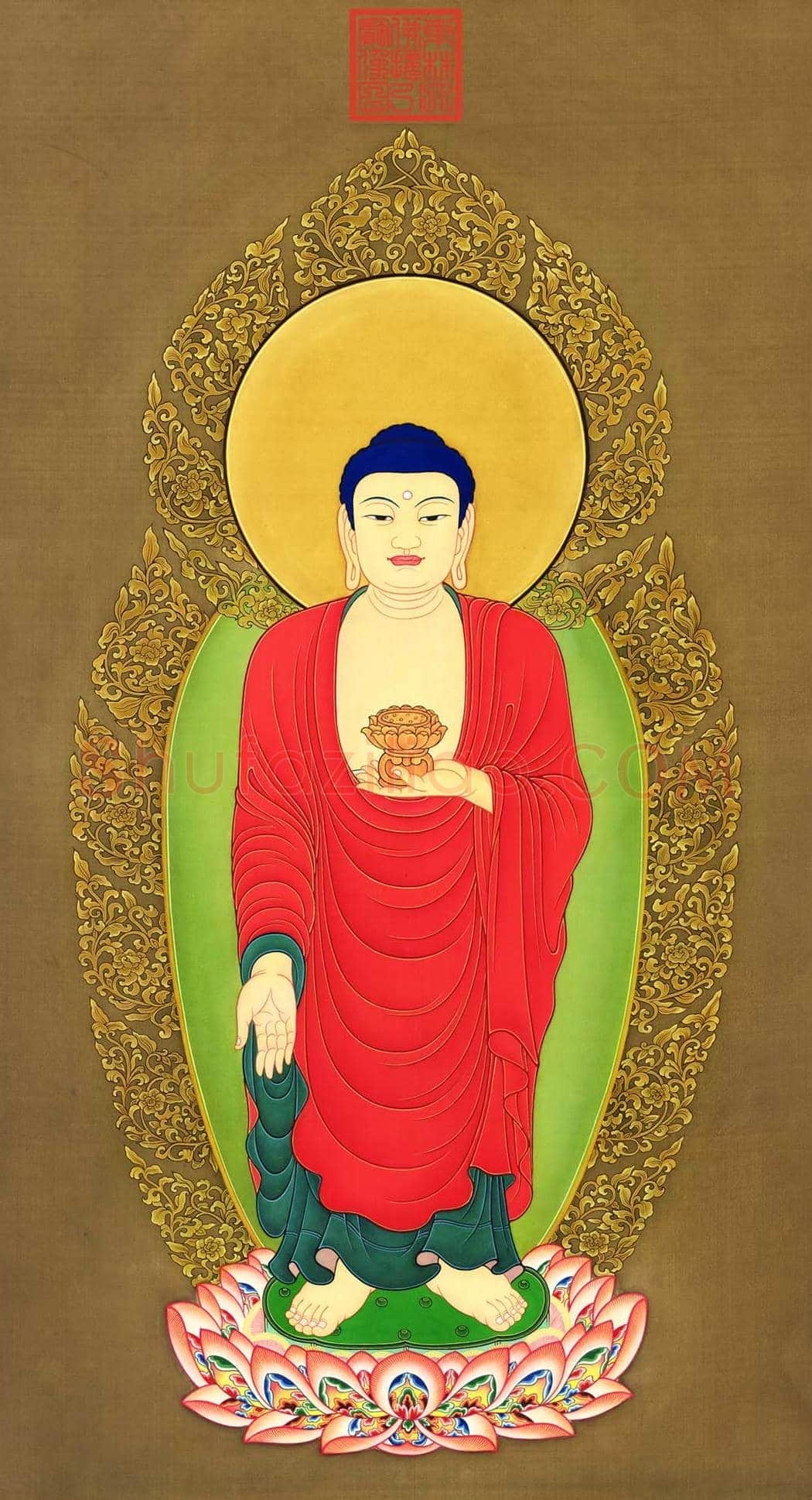 丁观鹏佛教人物高清大图欣赏 | 传世国画作品