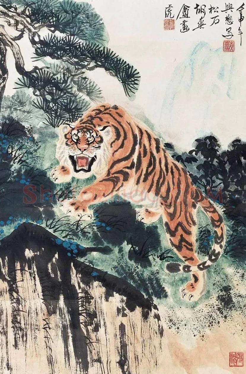 胡爽庵画虎价格及欣赏 | 书画学堂
