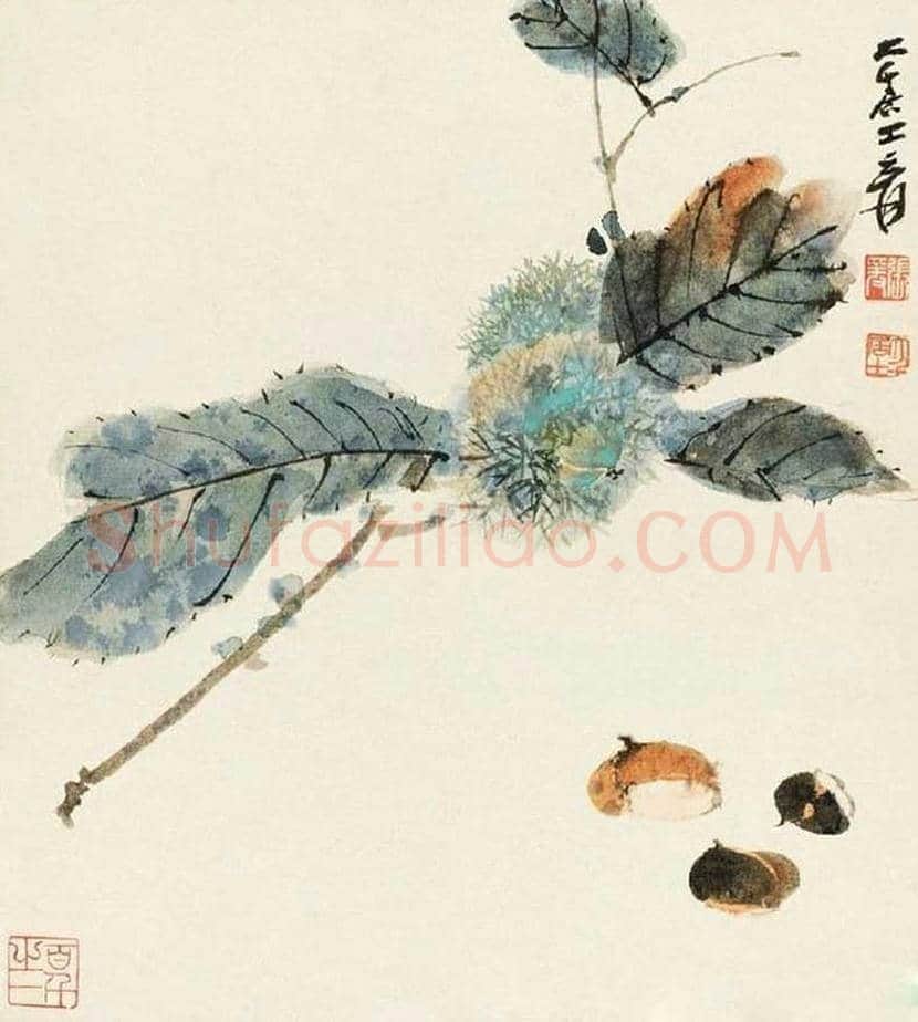 张大千所画瓜果蔬菜,有一种淡雅的意境 | 书画资料