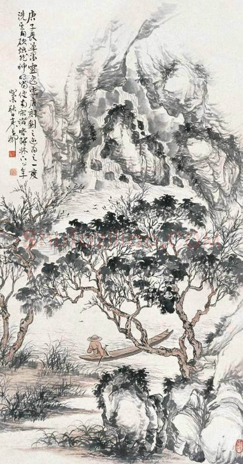 秦古柳山水画欣赏 | 书画科普
