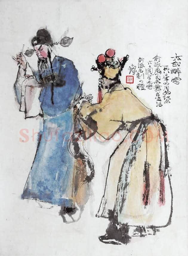 戏曲人物画名家画作 | 书画学堂