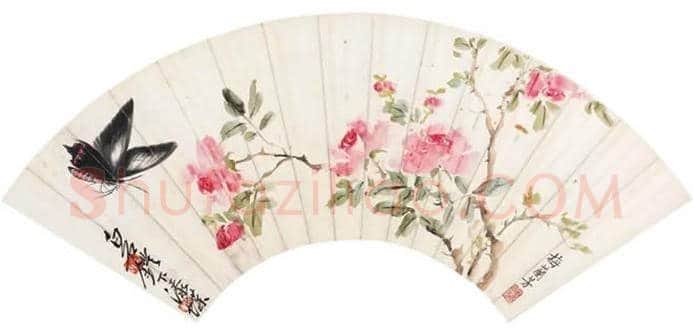 梅兰芳花鸟扇面欣赏,清丽秀雅! | 书画百科