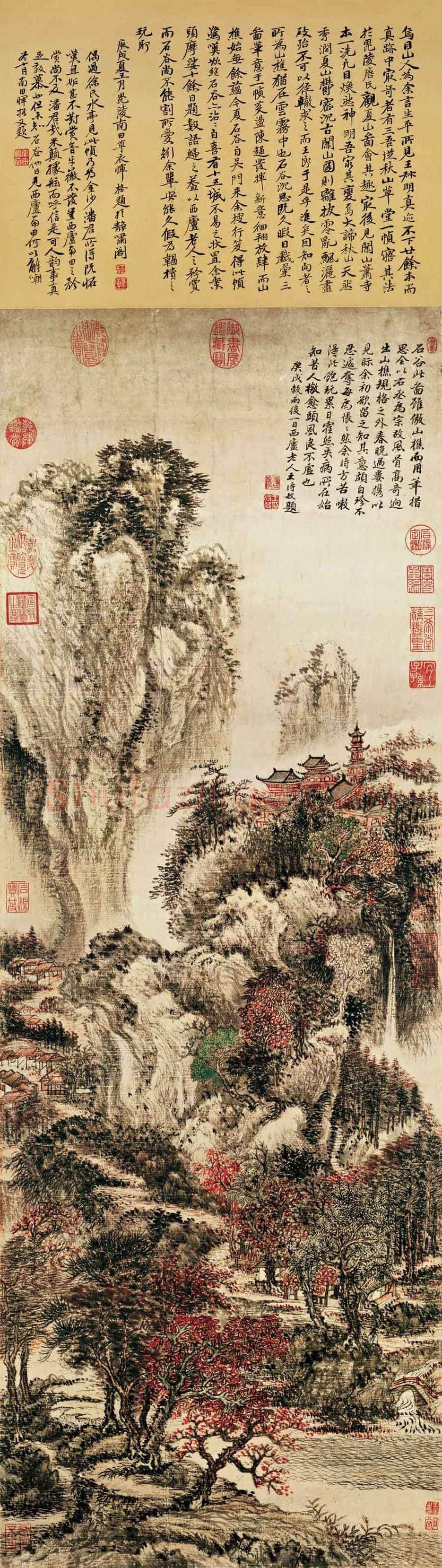 王翬传世名作《溪山红树图》赏析 | 书画知识