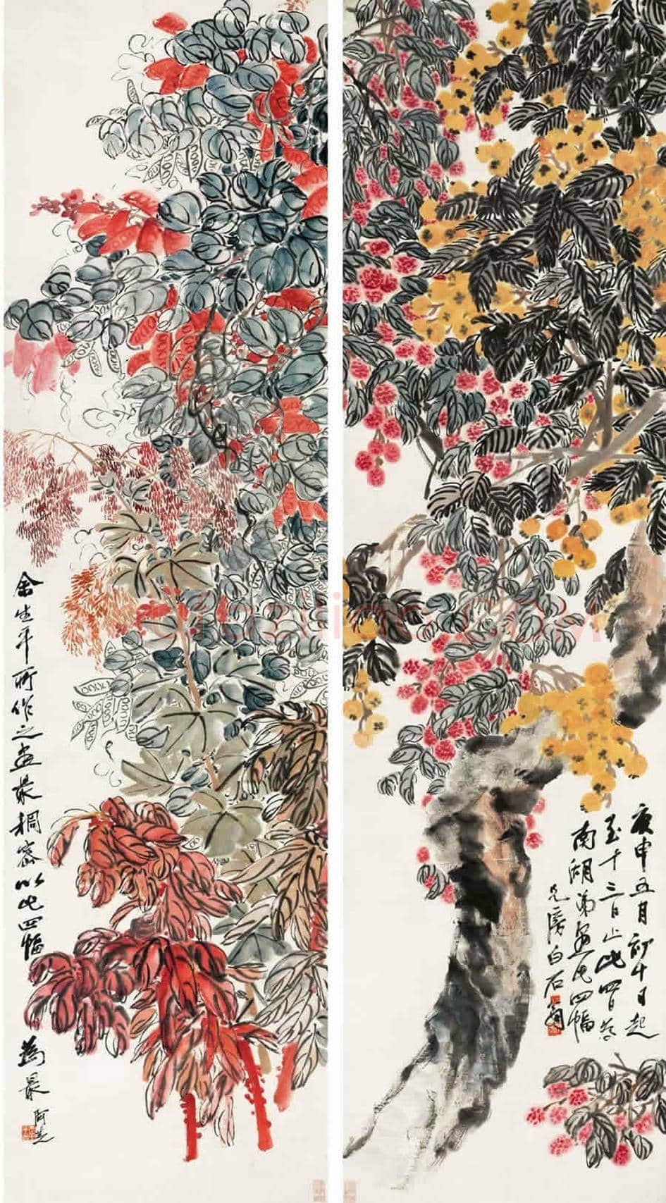 齐白石与胡宝珠的姻缘诞生《福祚繁华》这幅画,拍出了9200万天价! | 书画百科