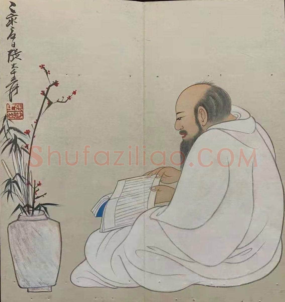 张大千《高士图册页》,国之宝也! | 国画图片