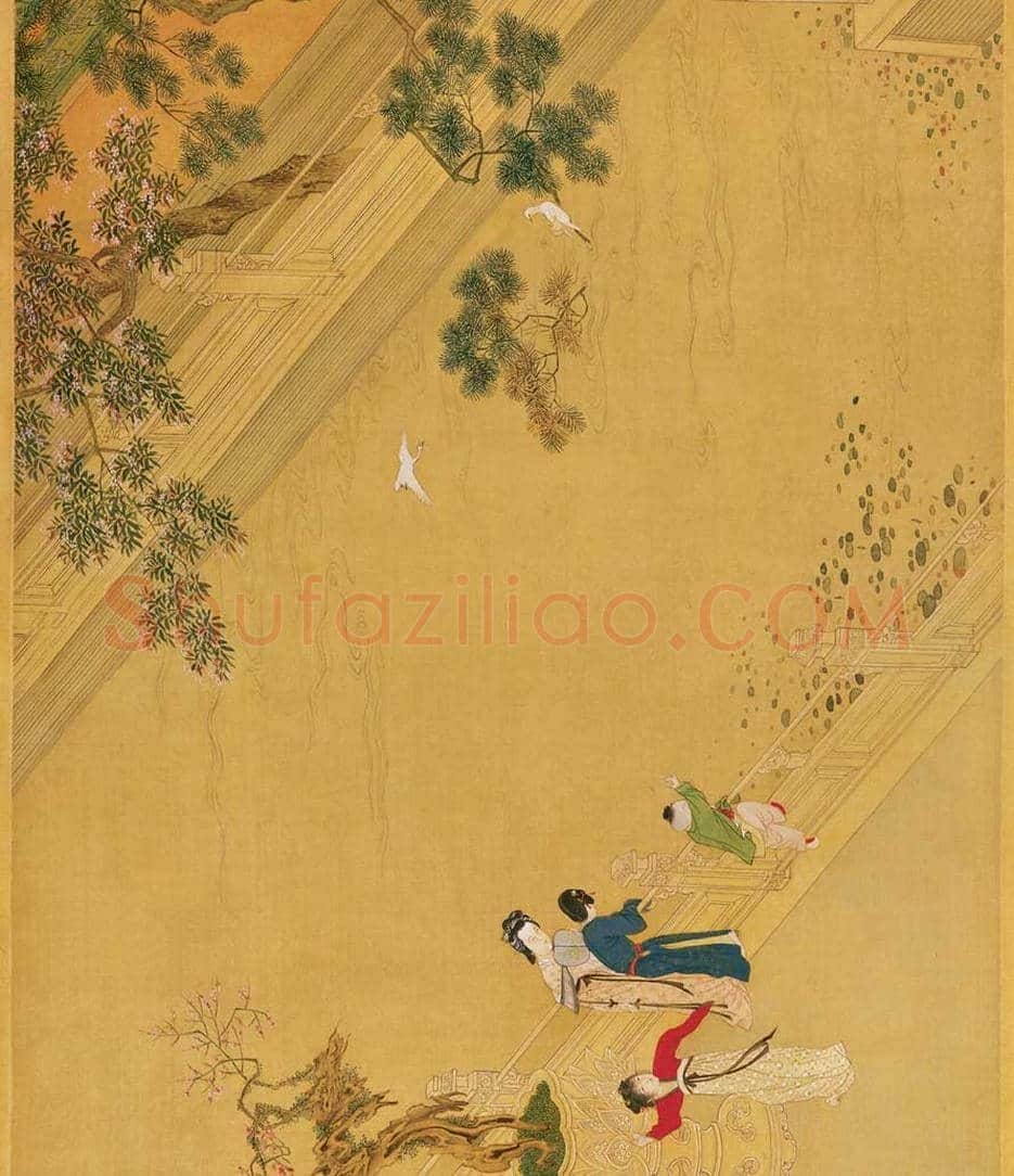 仇英《汉宫春晓》 ,重彩仕女第一长卷 | 著名国画鉴赏