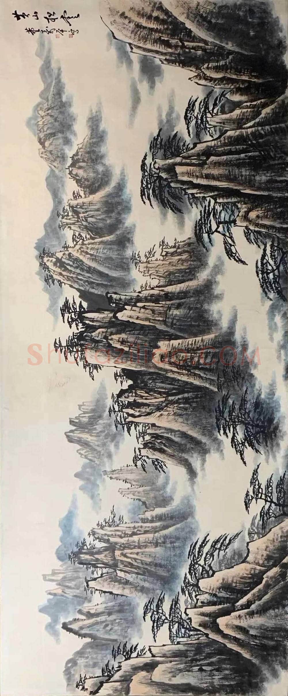 董寿平代表作《黄山松云图》,丈二巨制 | 国画鉴赏