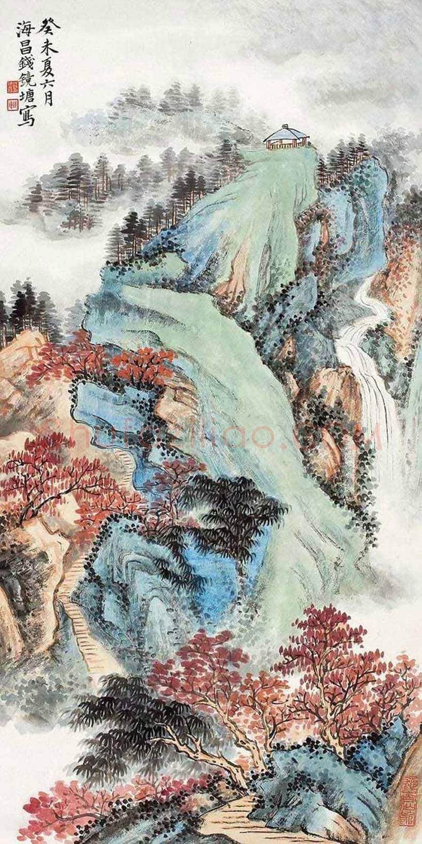 钱镜塘山水画作品欣赏 | 书画文摘