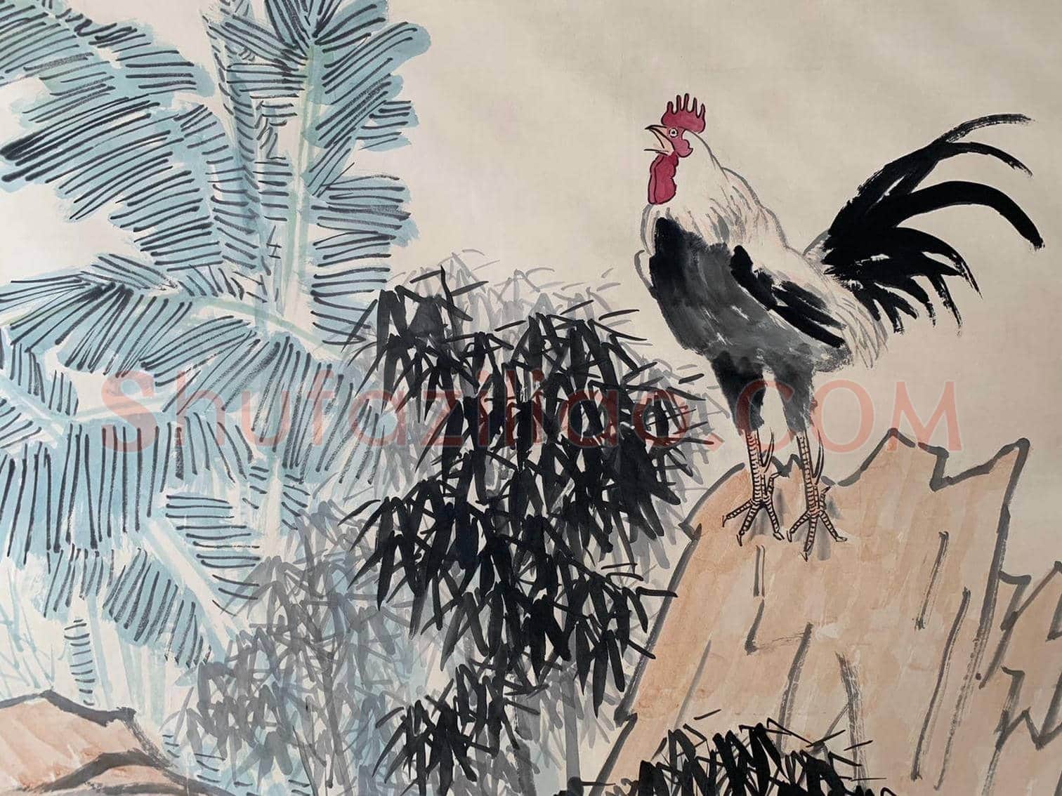 徐悲鸿丈六《大吉图》,其花鸟画领军之作! | 国画作品