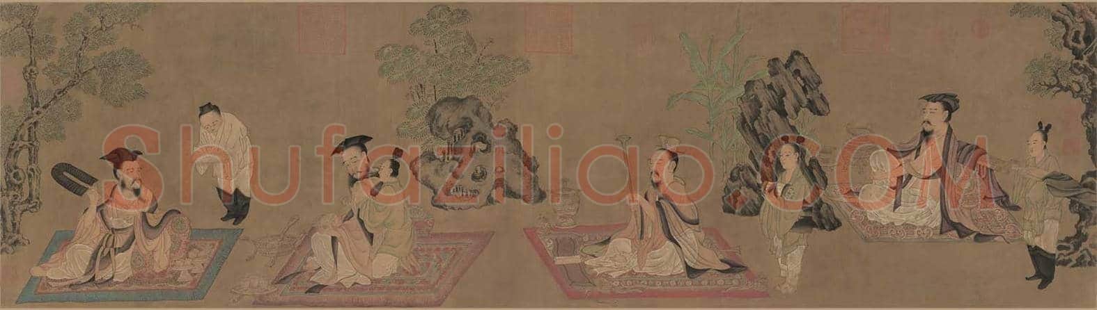孙位《竹林七贤图》残卷欣赏 | 著名国画鉴赏