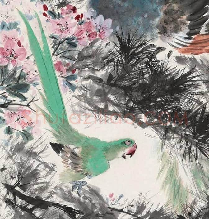 王雪涛作品《孔雀》详解【高清大图】 | 书画常识