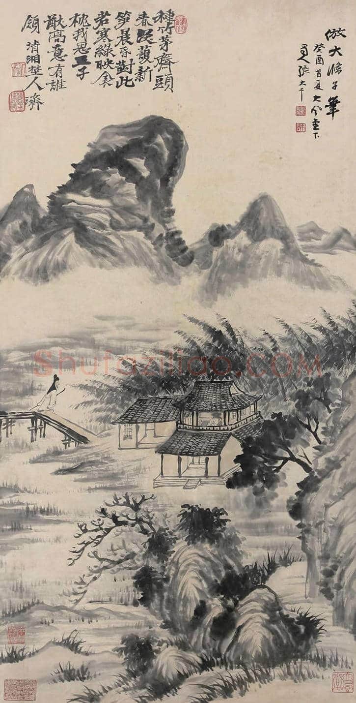 张大千仿石涛作品到底值多少钱？ | 书画文摘