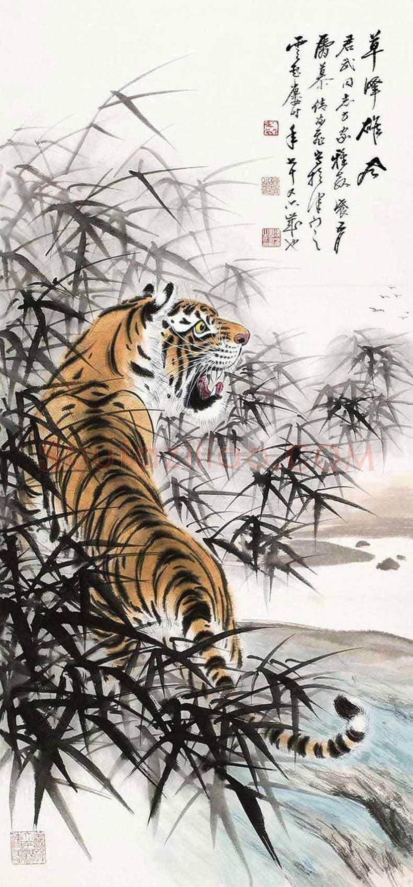 慕凌飞画虎作品欣赏 | 书画科普