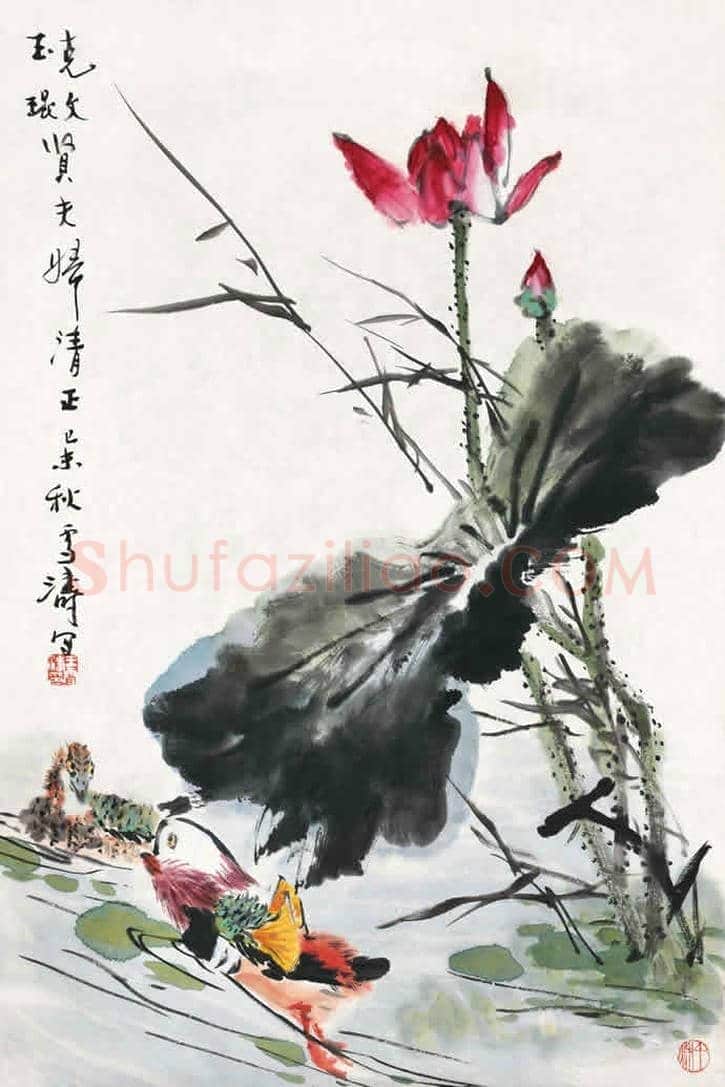 王雪涛娄师白荷花作品比较 | 书画学堂