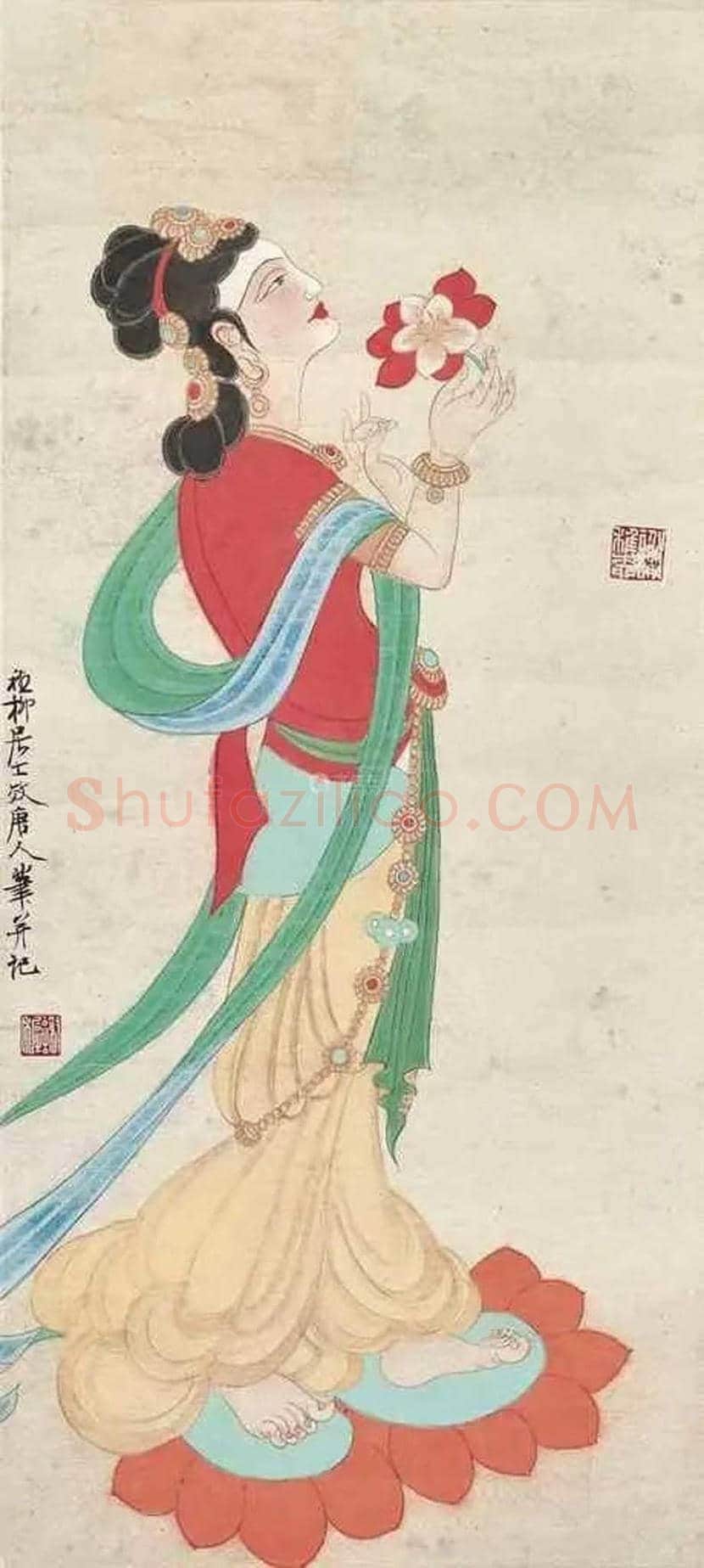谢稚柳仕女图作品欣赏 | 书画讲解