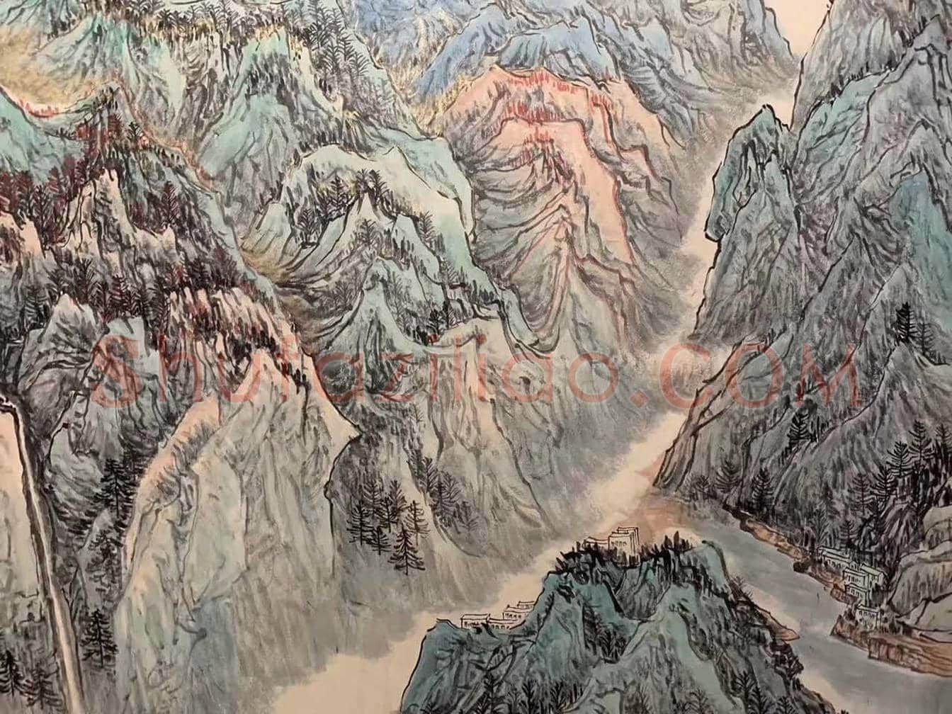 何海霞代表作《看山还看祖国山》 ，充满爱国情怀 | 国画欣赏