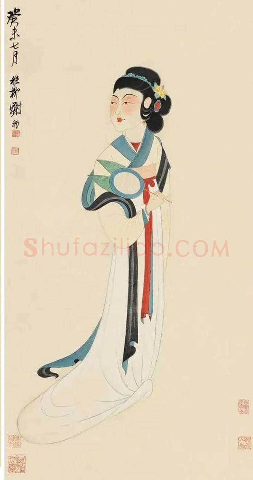 谢稚柳仕女图作品欣赏 | 书画讲解