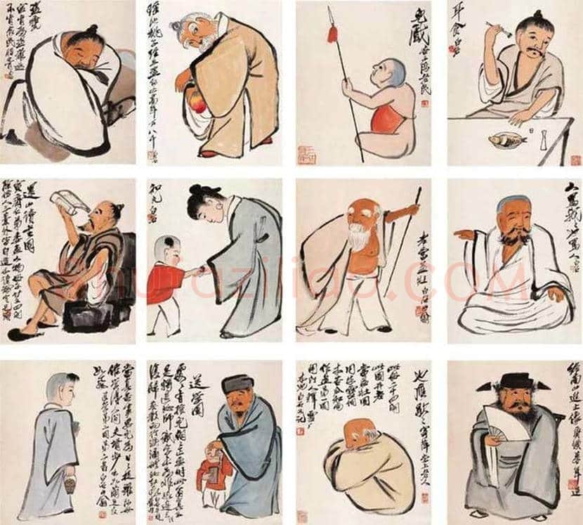 齐白石《人物册》欣赏 | 书画常识