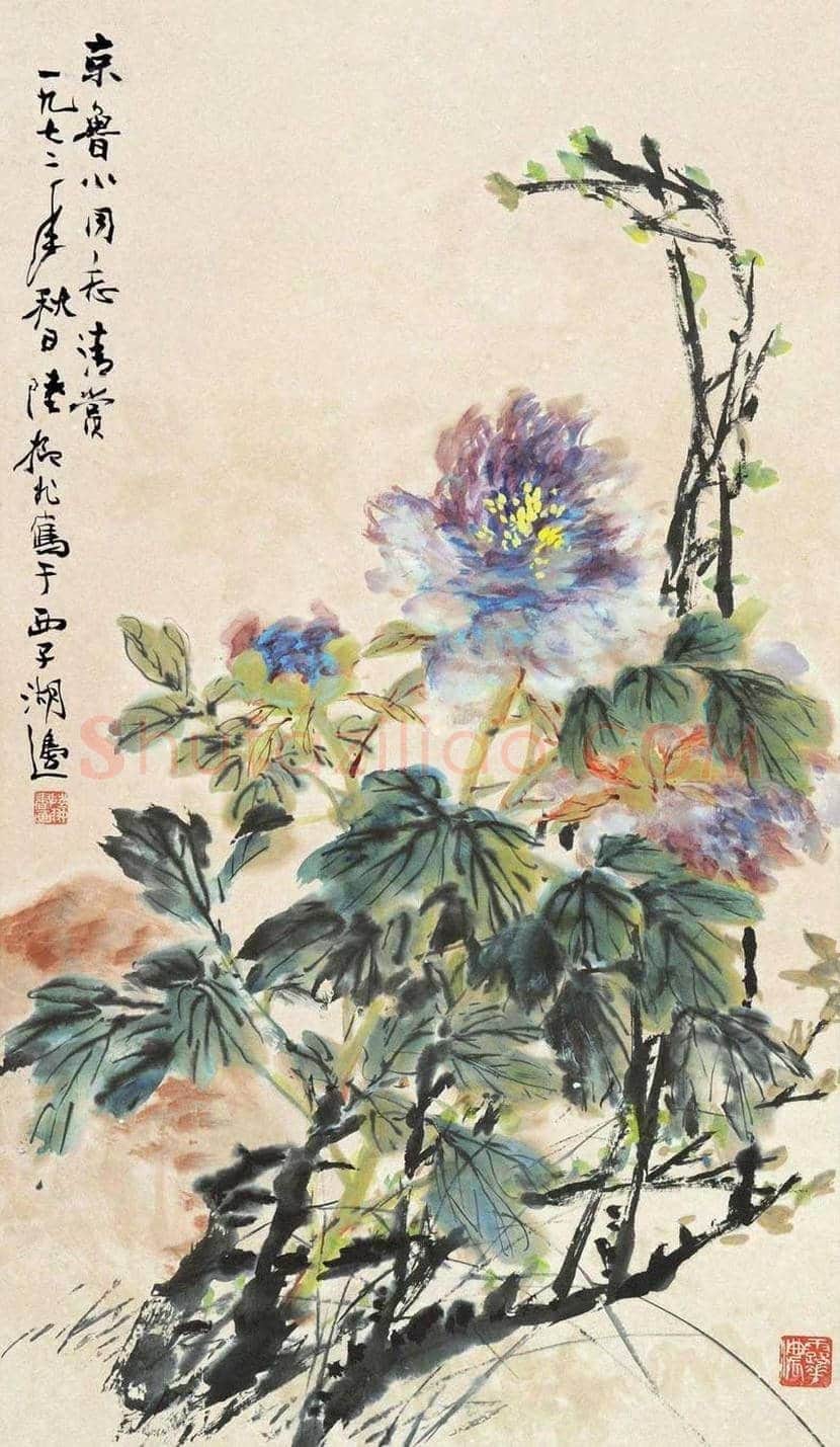 陆抑非牡丹作品欣赏 | 书画科普