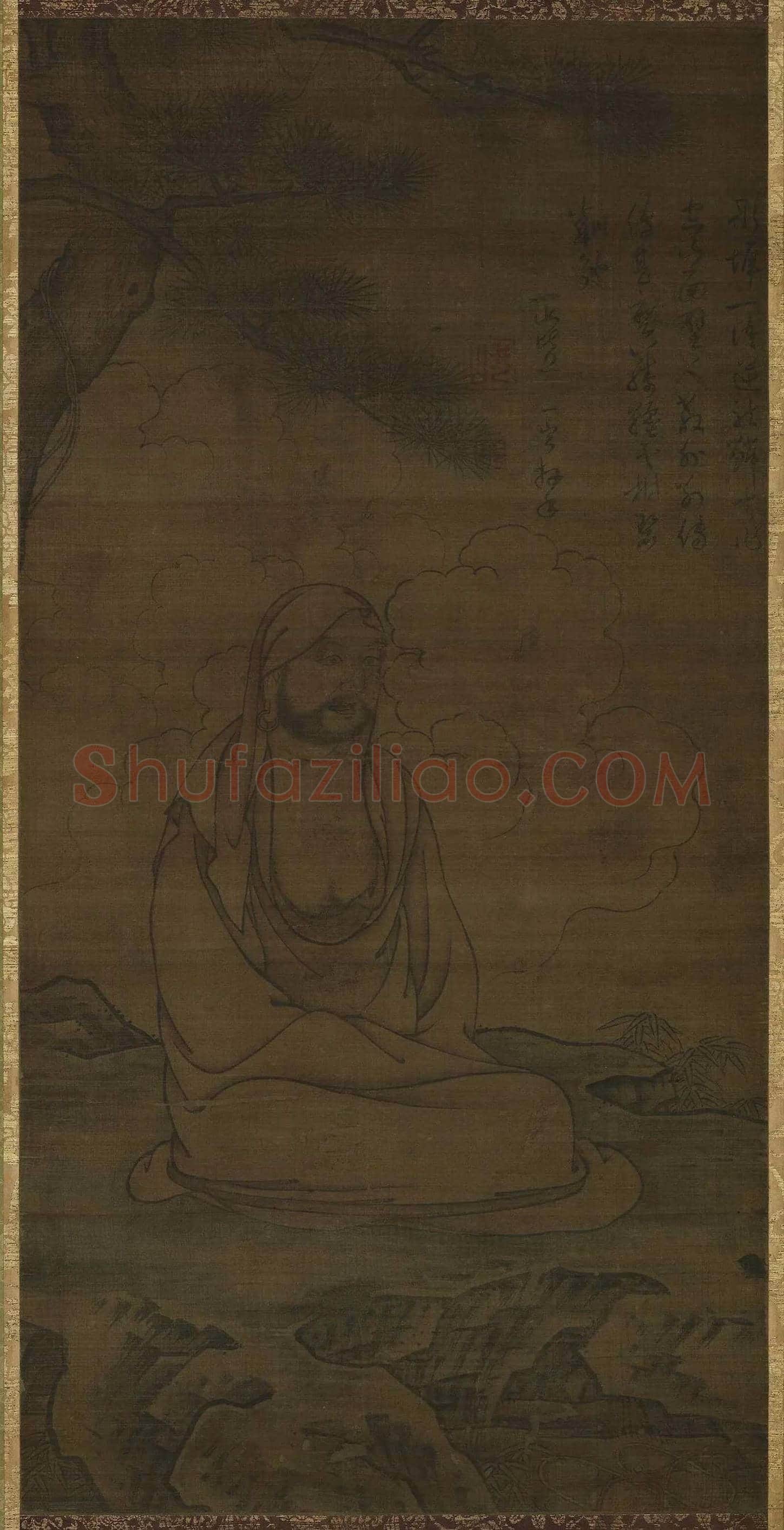 一山一宁《松下达摩图》欣赏 | 书画科普