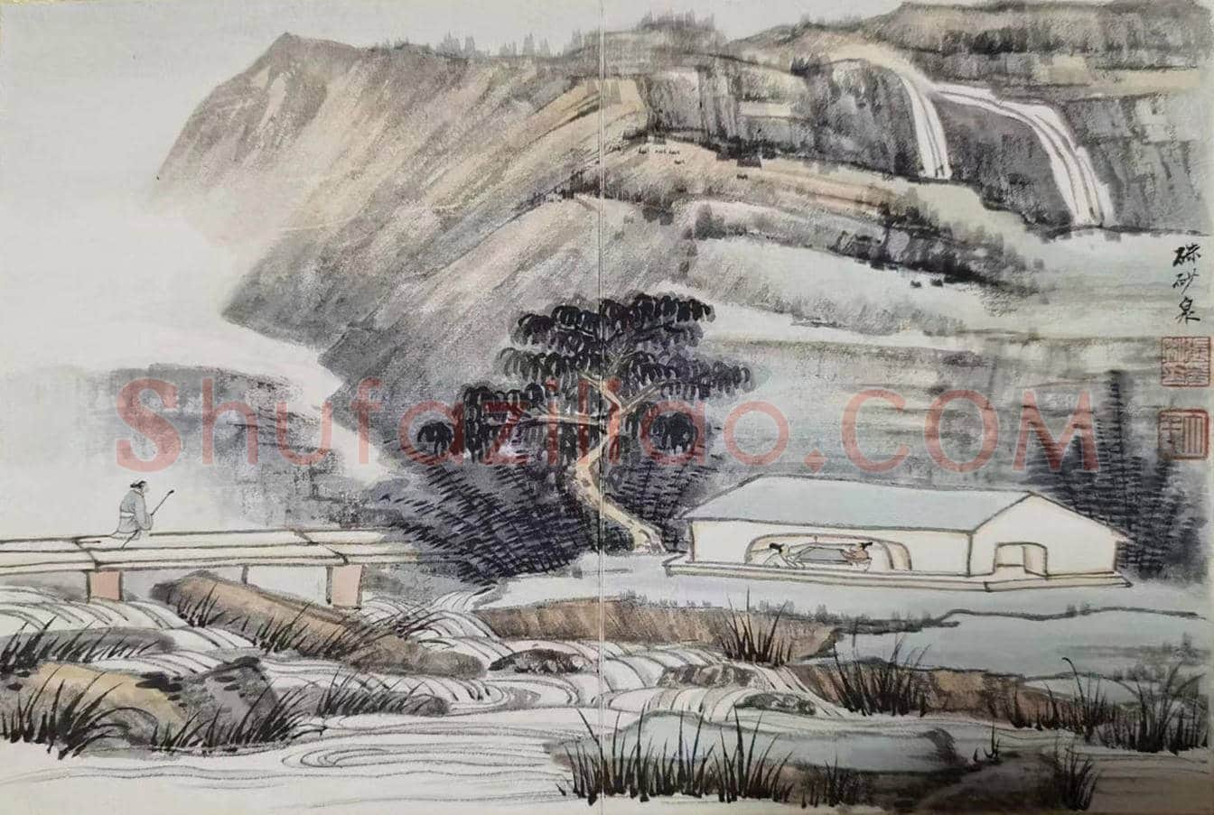 钱镜塘旧藏——张大千《山水十四胜景》册 | 国画赏析