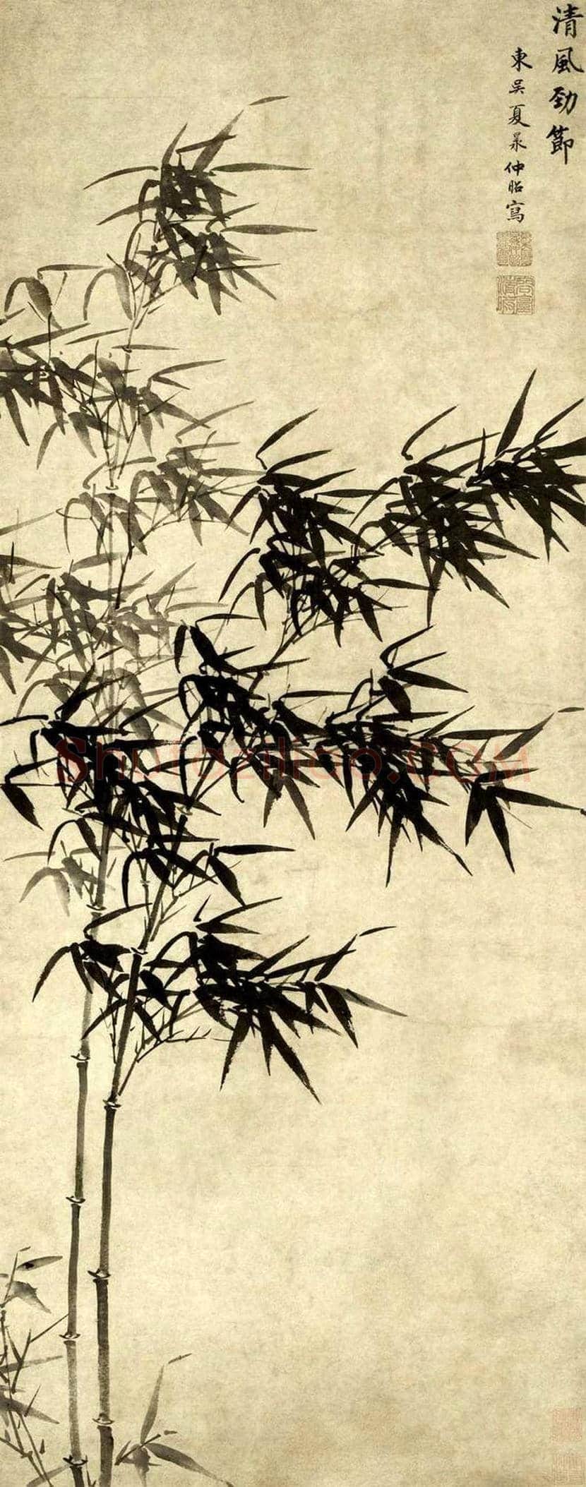 夏昶墨竹作品欣赏及拍卖价格 | 书画百科