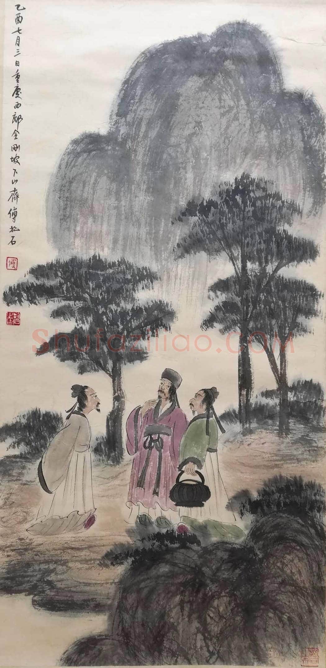 具有古诗意境的傅抱石绘画图赏 | 书画知识