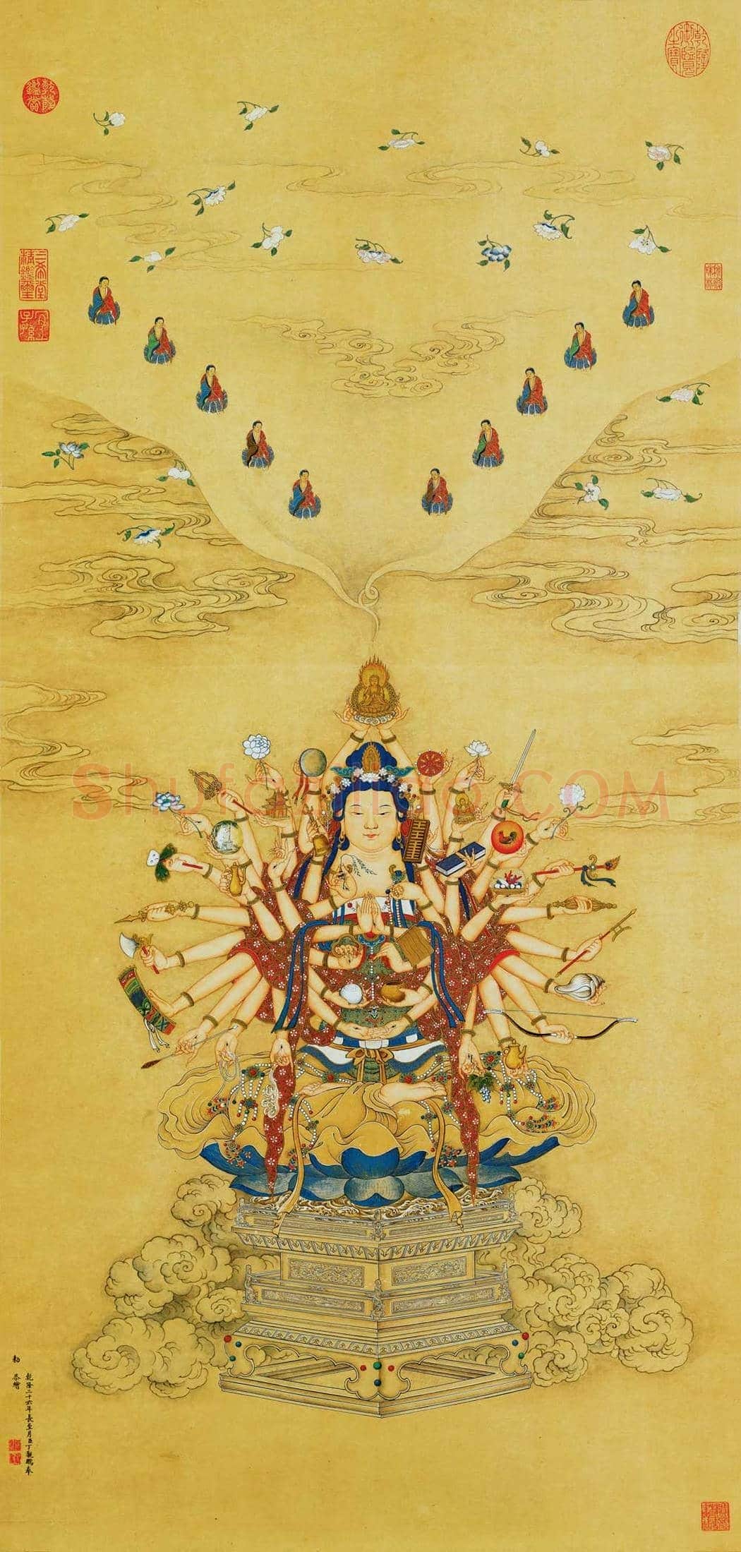 丁观鹏《宝相观音》欣赏 | 传世国画作品