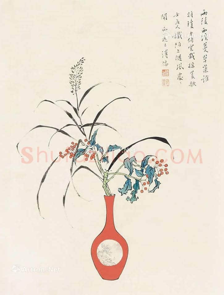 溥儒花卉作品欣赏 | 书画知识