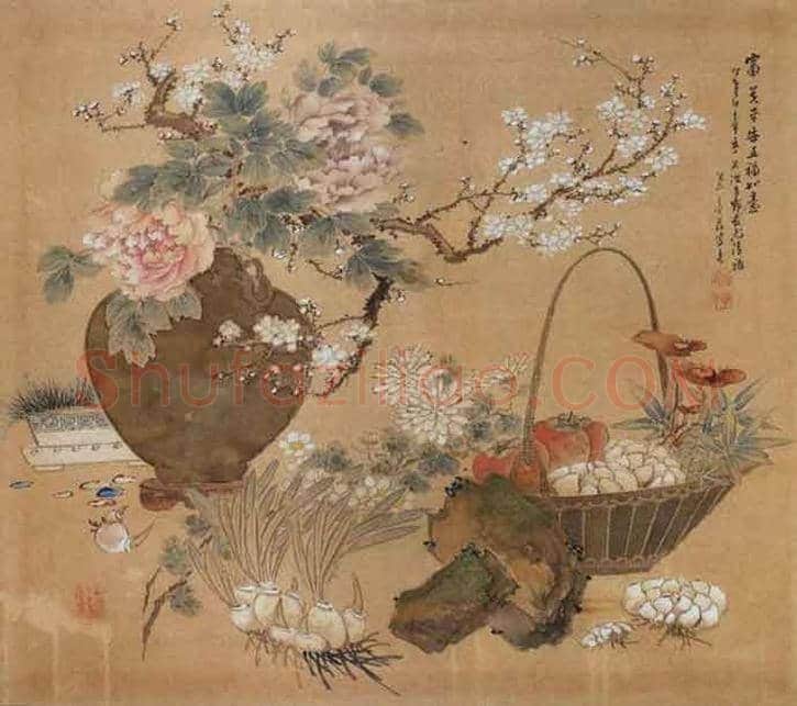 史上最全《岁朝清供图》:潘天寿、张大千、梅兰芳等 | 书画学堂