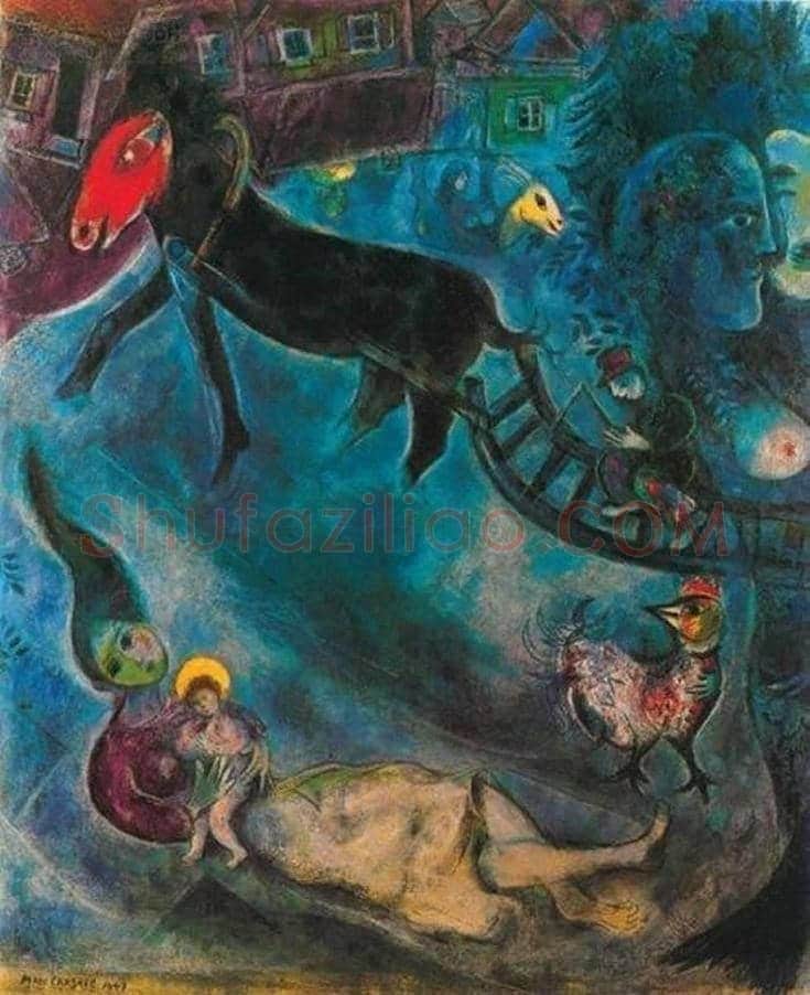夏加尔绘画作品欣赏 | 书画知识