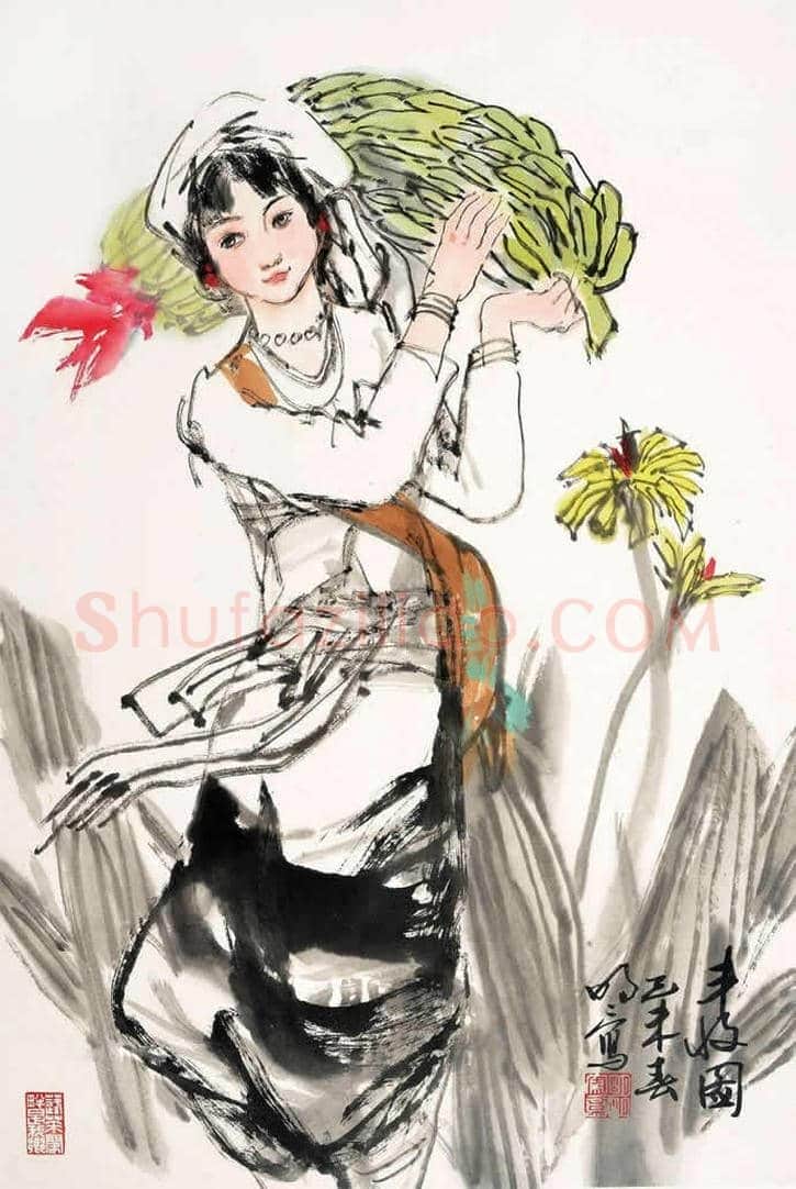 王明明人物画之时装人物少女篇 | 书画百科